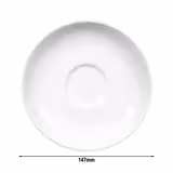 (6 pcs) SELTMANN WEIDEN | Porcelain Saucer Set – Meran Basic Series – White – Ø 147 mm