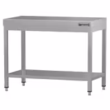 Radni stol od nehrđajućeg čelika ECO - 800x600 mm - Sa podnom pločom bez poleđine