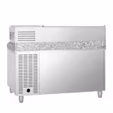 Table réfrigérée à pizza PREMIUM - 1500 x 800 mm - avec 1 porte et 7 tiroirs - incl. vitrine réfrigérée - 7 x GN 1/4