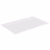 (6 pcs) Plateau en Mélamine GN 1/1 - FRAMES - Mélamine - 530x325mm - Hauteur:20mm - Blanc - empilable, compatible lave-vaisselle