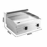 Commercial Electric Griddle - 7.1kW - Smooth Plate - Cooking area: 795x500mm