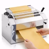 Laminadora de pizza - de bancada - para pizza Ø420mm; massa fresca 420mm - Ø60x420mm - espessura da massa 0 a 10mm - 370W - Aço inoxidável