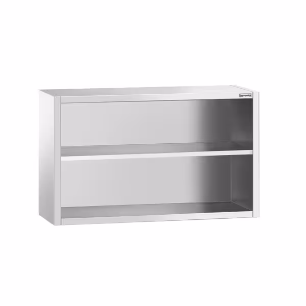 PREMIUM rozsdamentes acél faliszekrény - 1200x400mm - tolóajtó nélkül - 800mm magas