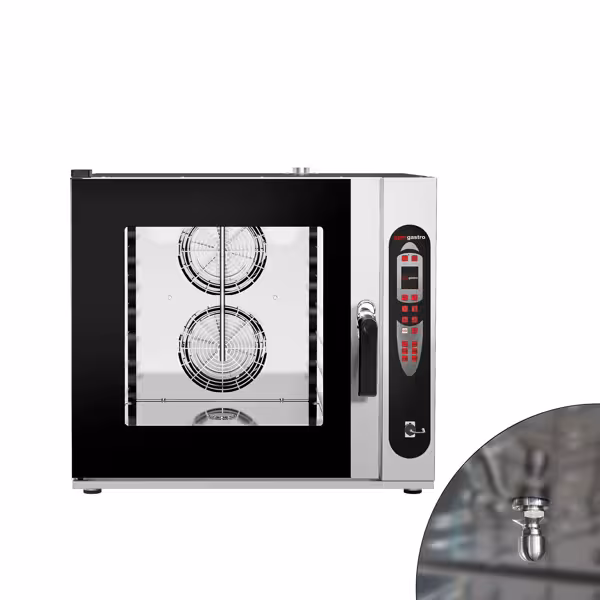 Commercial Combi Steamer - Digital, Self-Cleaning – GN 2/1 (12× GN 1/1) – 12.5 kW – 260°C