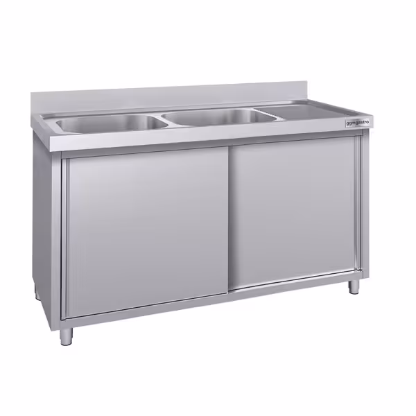 Commercial Sink Cabinet ECO - 1400x600mm - 2 bowls left-hand