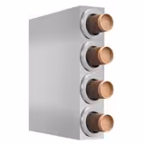 Dispenser porta bicchieri - con 4 dispenser - Acciaio inox