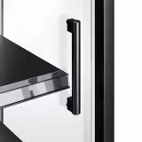 Wandkühlregal - 1002mm - 440 Liter - mit 2 rahmenlosen Glasschiebetüren & 4 Ablagen