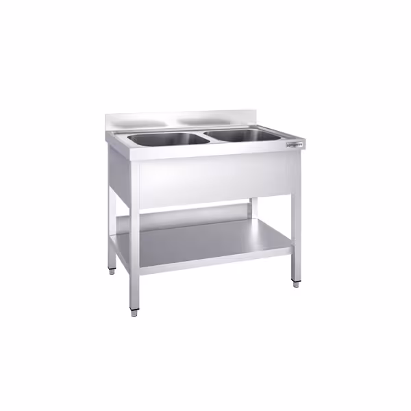 Móvel de lavatório PREMIUM - 1000x700mm - com base e 2 lavatórios no centro