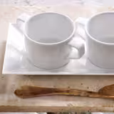 (6 pcs) WHITE DELIGHT - Handled Soup Cup - Ø 100mm - 300 ml - White