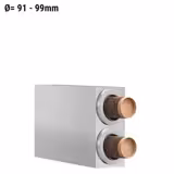 Cup Dispenser - Stainless Steel - with 2 dispensers