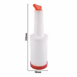 (6 Stück) Dosier- & Vorratsflasche - 4 teiliges Set - 0,85 Liter - Polypropylen