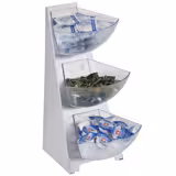 Supporto per buffet - MULTI RACK - Acciaio inox - Rettangolare - 160x210mm - 3 ripiani - Altezza: 410mm - compatibile con 11455#6 - con cassetti/vaschette in SAN trasparente frosted