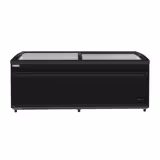 Vrieseiland - 2106x858mm - 483 liter - 2 glazen schuifdeksels - zwart