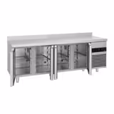 Soğutmalı tezgah PREMIUM - 2330x700mm - 4 kapılı - dijital termostat - arkası yükseltilmiş çalışma yüzeyi