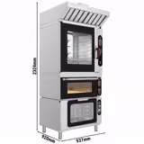 Bakkerij-Elektrisch-Combisteamer - Digitaal - 6x 600x400 - incl. wassysteem & afzuigkap - incl. rijskast