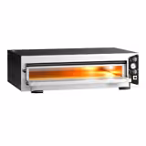 (2 pcs) Electric Deck Pizza Oven - Single Deck - Refractory Stone Deck - 6 x Ø 35cm (13.8") - Mechanical Controls - up to 450°C