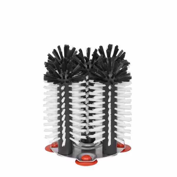 (2 pièces) FUCHS | DELFIN® Brosse à vaisselle en verre - 5x180mm - avec plaque de base en métal - ronde