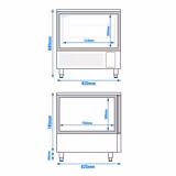 Abbattitore-surgelatore professionale da banco - Pannello touch - 118L - 5 teglie GN 1/1 oppure EN 60x40