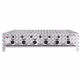 Barbecue a gas - 22,5 kW - 6 bruciatori - incl. base mobile, portagriglia e vassoio