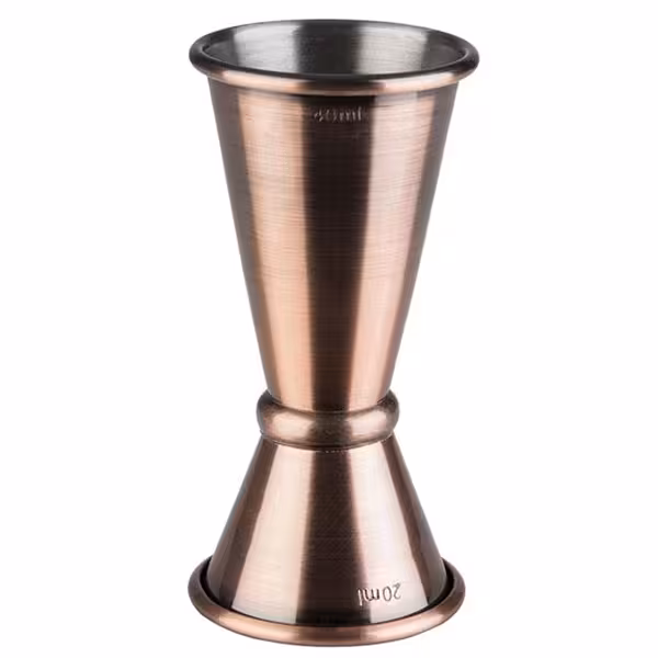 (6 pcs) Cocktail Jigger - Stainless Steel - 20ml & 40ml - with internal fill lines 10ml & 30ml - CE marked