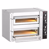 Forno de pizza elétrico - Base em pedra refratária - 4+4x Ø25cm - Eletromecânico - até 450°C