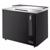 Flessenkoeler bovenlader - zwart - 152L