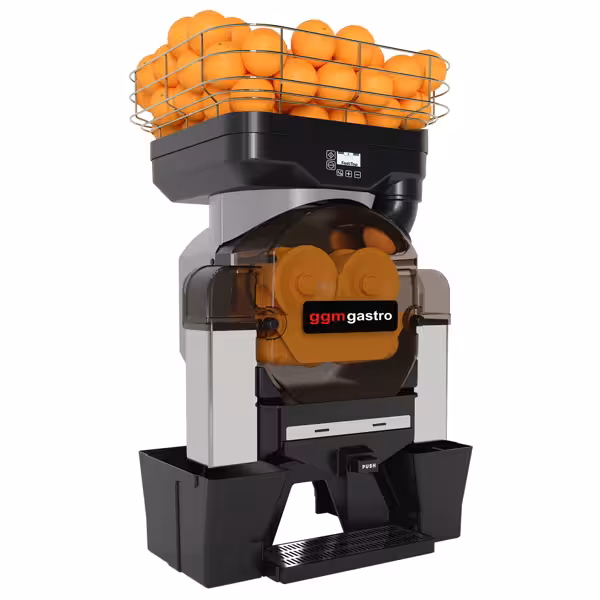 Elektrische Orangenpresse - mit Push & Juice-Taste & automatischer Fruchtzufuhr - Silber