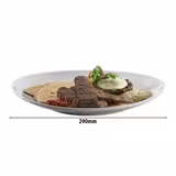 (12 db) ENTITY | Grilltányér - porcelán - Ø 29 cm - fehér
