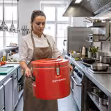 Thermal container - 30 liters - with clamping closure - stackable - incl. handles