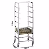 Diskkorgsvagn - för diskkorgar - 550x505 mm - för 6 korgar - Korgmått: 500x500 & 400x500 mm
