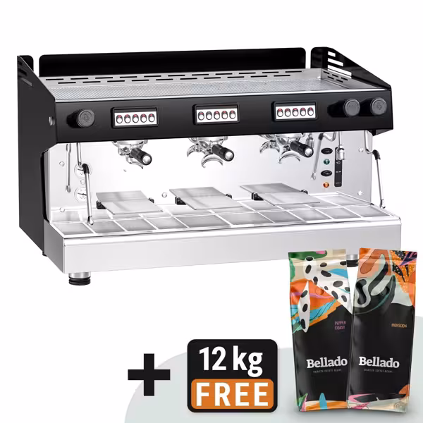 Maquina de cafe espresso - 3 grupos - Sistema de preinfusión