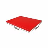 Snijplank - 250x400mm - Dikte: 20mm - HACCP-conform - Polyethyleen - Rood - Vaatwasmachinebestendig
