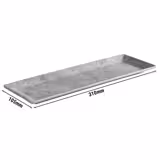(6 pcs) Serving Tray - ELEMENT - Melamine - 310x105mm - Height: 15mm - Grey