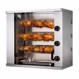 Gas Mini-Hähnchengrill - 10,2 kW - mit 3 Spießen für bis zu 9 Hähnchen