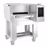 Doorloop pizzaoven - 1030x1300x1070mm - 1 kamer - tot 350°C - Touch - Bandbreedte: 400mm - incl. onderstel & wielen