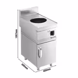 Induktionswok - 3,5 kW - inkl. Unterbau mit 1 Tür
