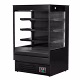 Vitrine murale réfrigérée - Libre-service - 900mm - 287L - avec 3 étagères - arrière fermé - Noir