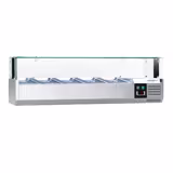 Countertop Prep Well / Refrigerated Topping Unit PREMIUM - with LED Lighting - 1200x335mm - 5x GN 1/4