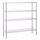 Rvs rek PREMIUM - 1800x500mm - met 4 schappen (in hoogte verstelbaar)