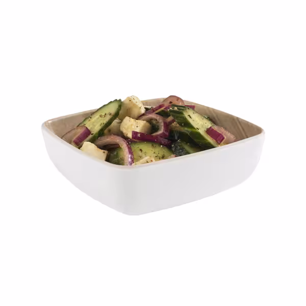 (6 stuks) Schaal - FRIDA - Melamine - 0,85L - vierkant - 165x165mm - Diepte:55mm - stapelbaar - wit/beige