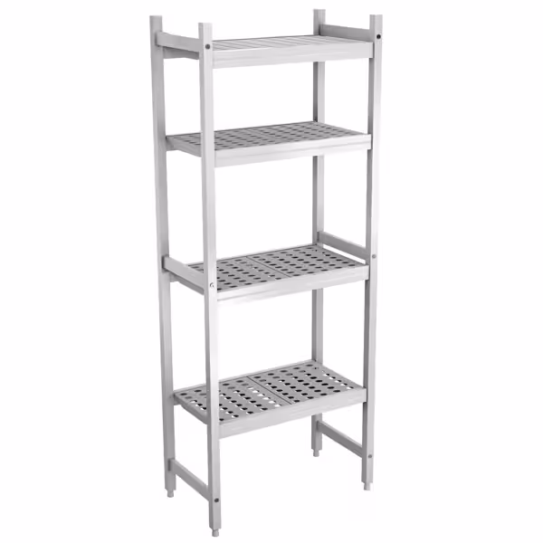 Étagère de base en aluminium - 655 x 1800 mm - Capacité de charge : 600 kg
