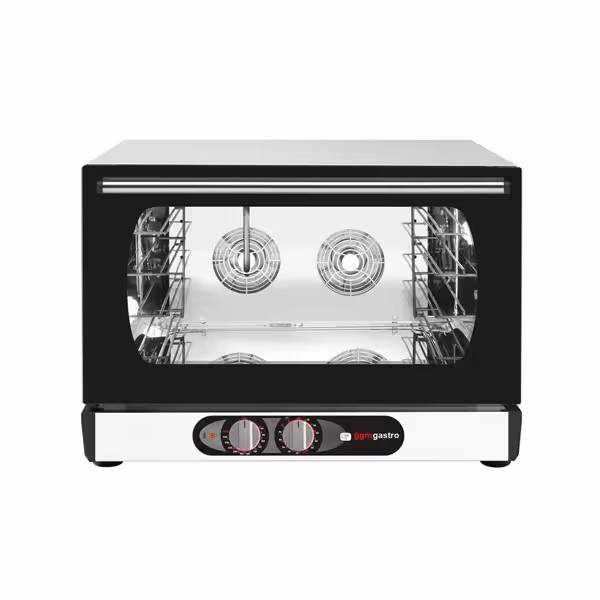 Elektrikli Konveksiyonel Fırın - Nemlendirmeli - Kontrol: Manuel Panel - 1 pişirme hazneli - 4x GN 1/1 veya 600x400mm