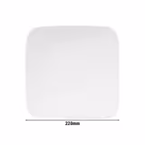 (6 pieces) SELTMANN WEIDEN | Maxim Coup Fine Dining | Porcelain Coupe Dinner Plates – Cream - 220x220 mm - Flat - Square