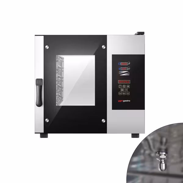 Bakery-Electric Commercial Combi Oven - Digital Controls - 4x EN 600x400 - incl. Inner rack, Core temperature probe, HACCP monitoring, USB