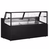 Koeltoonbank - 1955x910mm - 254 liter - kleur zwart - dubbel glas - met 1 planken