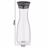 (6 buc) Carafă - din sticlă - 1 litru - cu deschidere automată a capacului