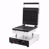 Commercial Square Belgian Waffle Maker – 2 kW - 2-square - Teflon-coated cast iron - 50–300°C