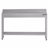 Edelstahl Arbeitstisch ECO - 1600x700mm - mit Grundboden & Aufkantung