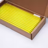 (50 pz) Cannucce in vetro riutilizzabili - dritta - 150mm - ø 8mm - Neon Giallo - incl. 1 nylon spazzola di pulizia