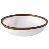 (6 piezas) Bol - CROCKER - melamina - 0,5 litros - Ø 165mm - blanco/marrón